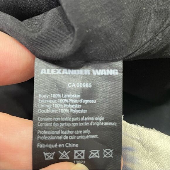ALEXANDER WANG Lambskin Tie-Dye leather Top Size 6 - Picture 10 of 10